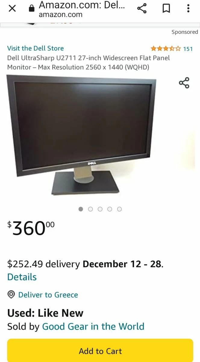 Vendora Dell Monitor U2711 3 Vendora Dell Monitor U2711 - Image 3