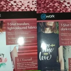 Vendora 2 σετ χαρτιά εκτύπωσης για μπλούζες. Κι τα δύο μαζί 3 ευρώ