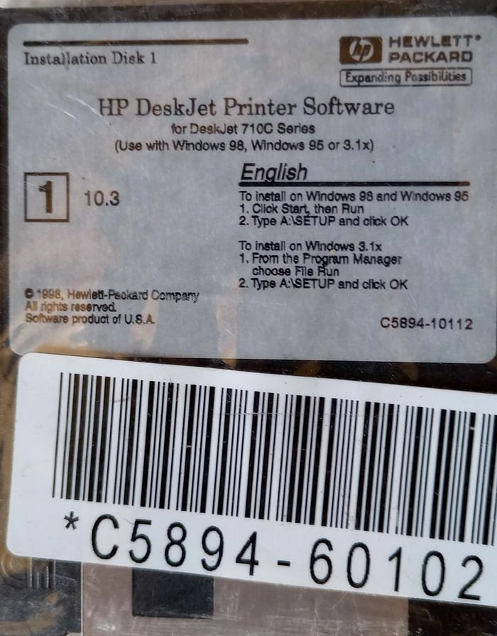 Vendora HP DISK FOR DESKJET 710C 2 Vendora HP DISK FOR DESKJET 710C - Image 2