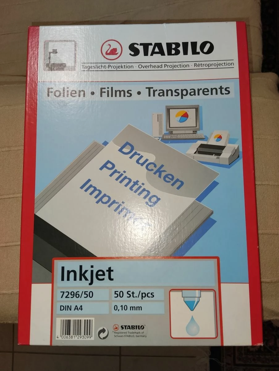 Vendora ΚΑΙΝΟΎΡΙΟ Διαφανές χαρτί εκτύπωσης Α4 για προτζέκτορα , Inkjet Transparents STABILO 1 Vendora ΚΑΙΝΟΎΡΙΟ Διαφανές χαρτί εκτύπωσης Α4 για προτζέκτορα , Inkjet Transparents STABILO