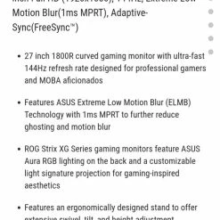 Vendora Gaming Monitor Asus Rog Strix XG27VQ Curved 27"/Full HD -Vendora κατάστημα 7f6660fa0d47c3d156703e84ec196d5173602c0c xl