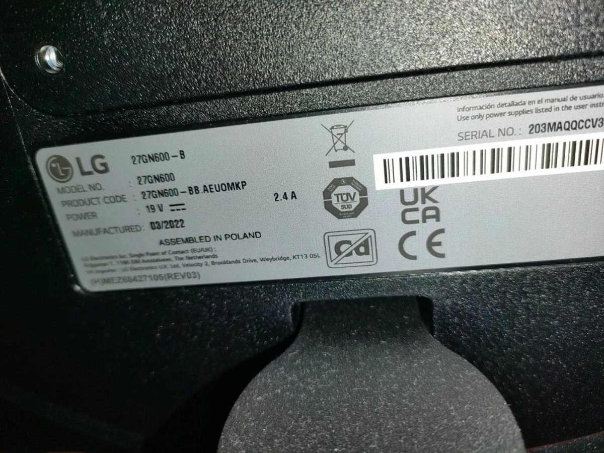 Vendora Gaming Monitor LG 27GN600-B IPS HDR 27" FHD 144Hz 1ms GTG 3 Vendora Gaming Monitor LG 27GN600-B IPS HDR 27" FHD 144Hz 1ms GTG - Image 3