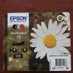 Vendora Μελάνι εκτυπωτή Epson. Πακέτο 4 μελανιών. Μαύρο/Κίτρινο/Κυανό/Ματζέντα. Σφραγισμένο.