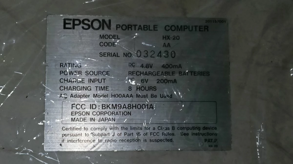 Vendora Vintage Portable Computer - EPSON HX-20 - 1982 4 Vendora Vintage Portable Computer - EPSON HX-20 - 1982 - Image 4