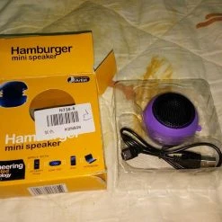 Vendora Μινι Μωβ Φορητο Ηχειακι Υπολογιστη - Hamburger