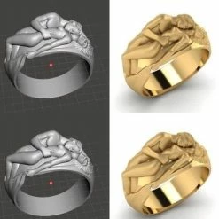 Vendora κατασκευή 3D πρωτοτύπων δακτυλιδιών για χύτευση , από ιδική ρητίνη αργυροχρυσοχοΐας.